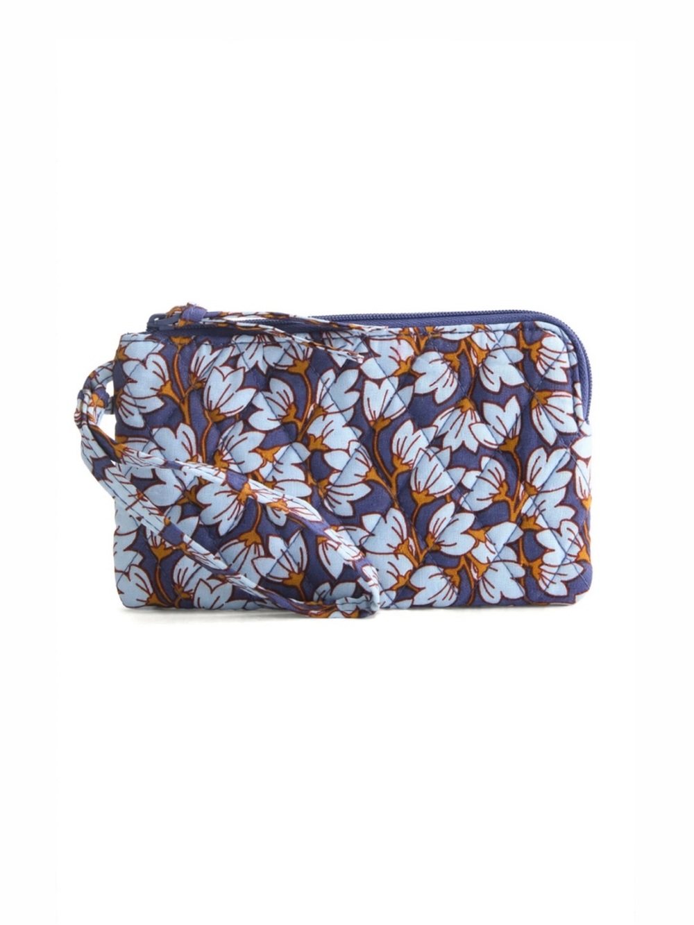 Vera Bradley Outlet Essential Zip Wristlet Cotton Floral Blue